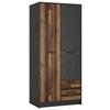 Ormar S Klasičnim Vratima Nubi - tamno siva/boje starog hrasta, Moderno, drvni materijal/plastika (87/196/60cm) - Modern Living