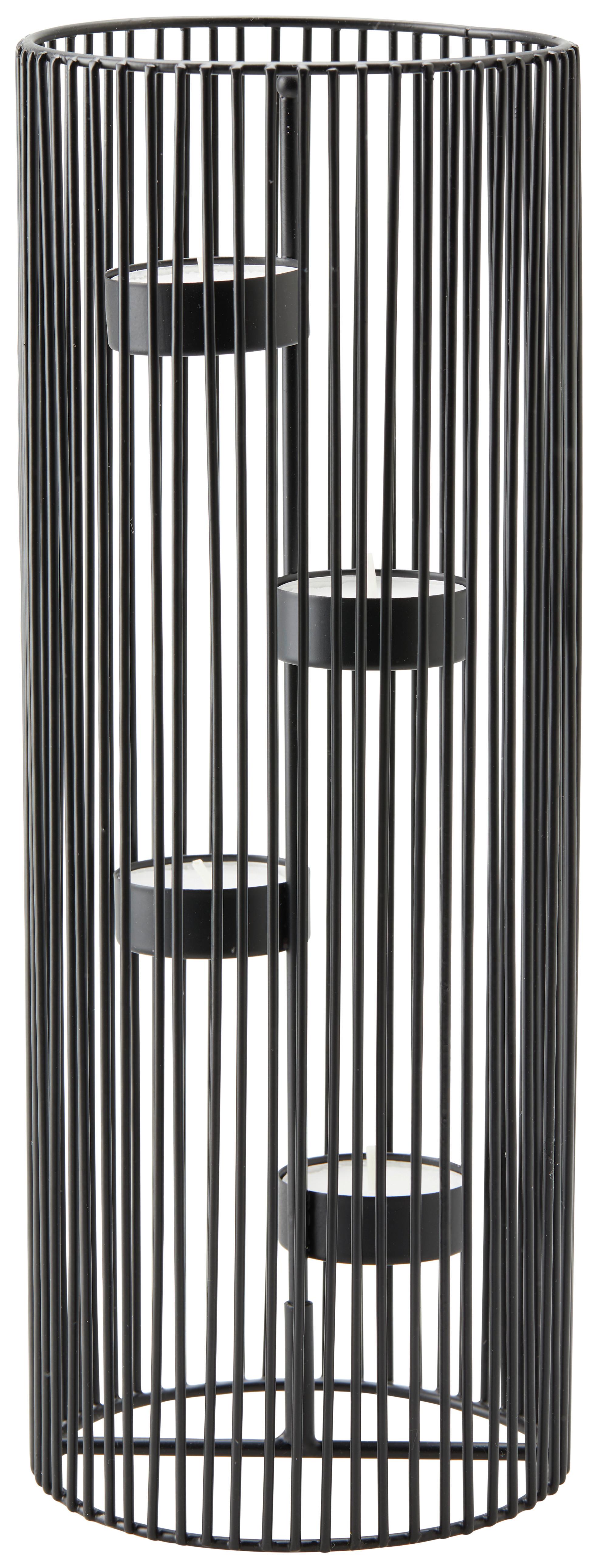 Gyertyatartó Thea - L - fekete, Basics, fém (11/30cm) - Modern Living