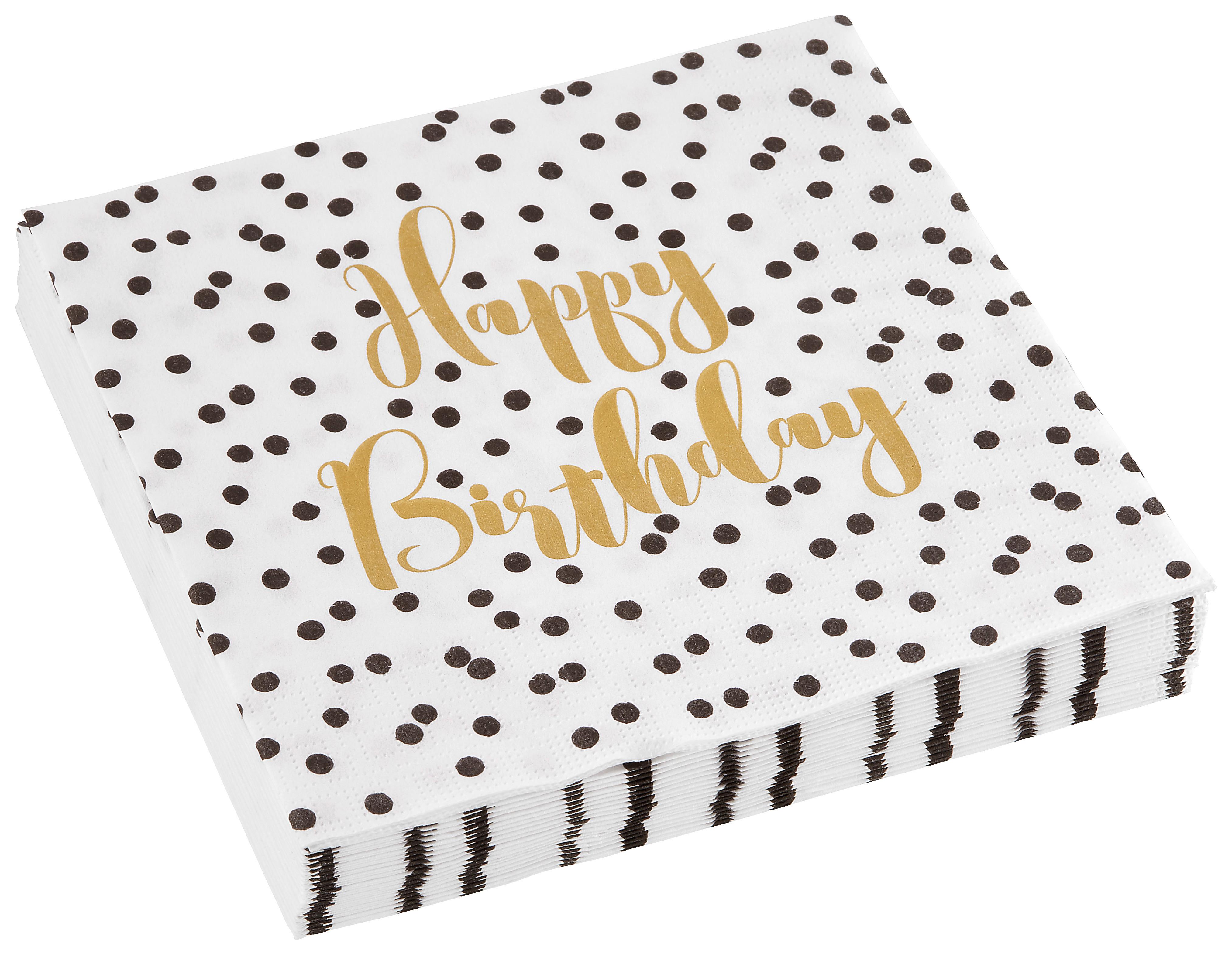 SERVIETTE KAI - Goldfarben/Schwarz, Papier (33cm)