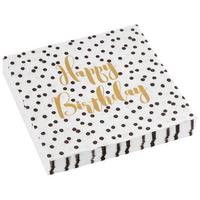 SERVIETTE KAI - Goldfarben/Schwarz, Papier (33cm)