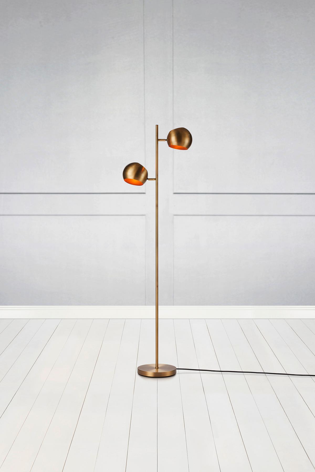 Stehleuchte Edgar max. 40 Watt - Messingfarben, Basics, Metall (23/40/145cm) - Markslöjd