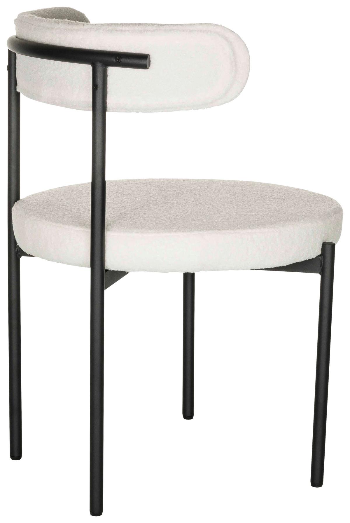 Stol Tedio, Bela - črna/bela, Basics, kovina/tekstil (55/78/56cm) - MID.YOU