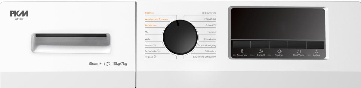Waschtrockner WT10+7 Weiß - Weiß, Basics, Kunststoff (59.5/85/62.5cm) - PKM