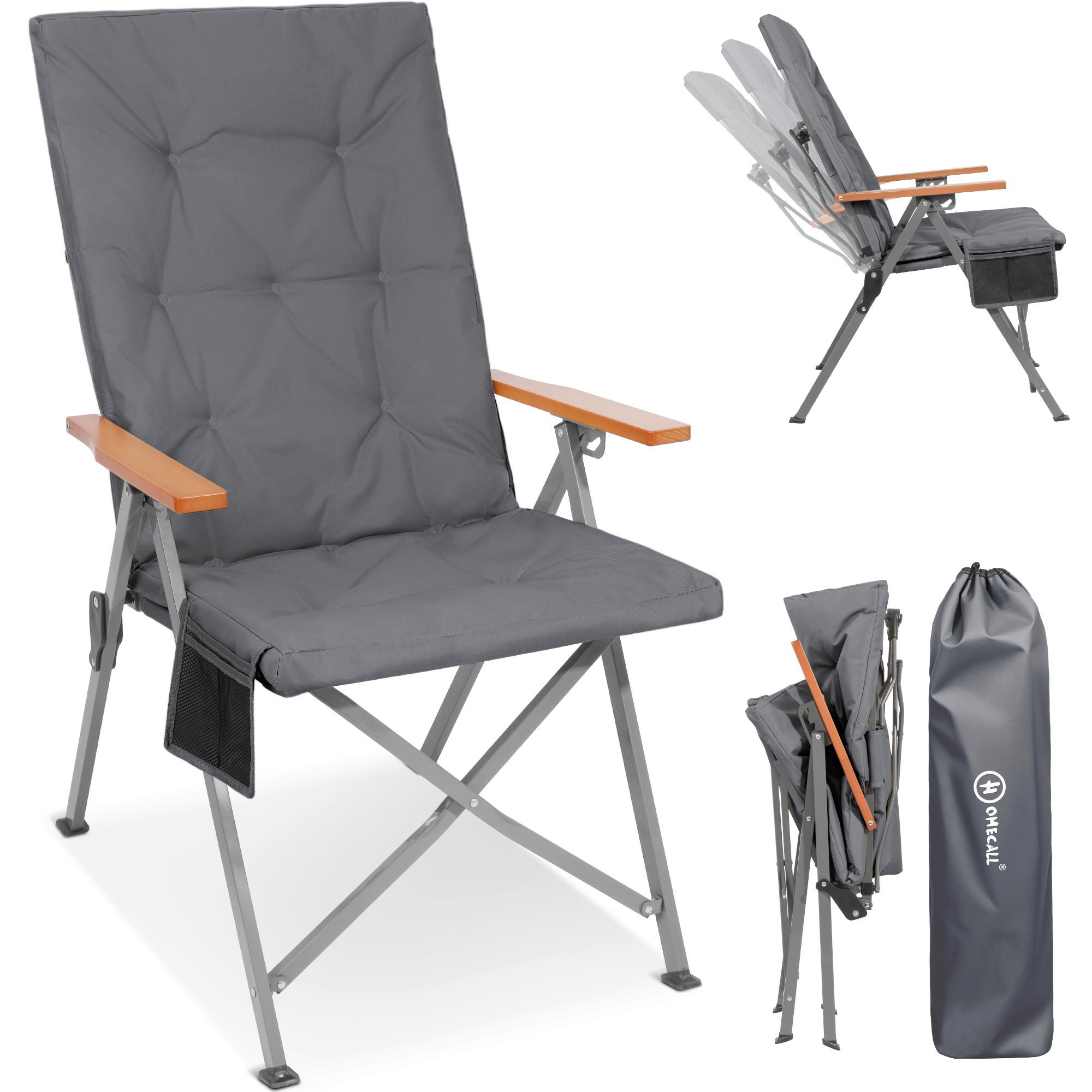 Campingsessel Grau/Silberfarben - Silberfarben/Grau, Basics, Textil/Metall (54/102/71cm) - Modante