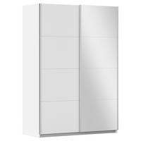 Ormar S Kliznim Vratima Subito - bijela/srebrne boje, Moderno, drvni materijal/metal (136/197/61cm) - Modern Living