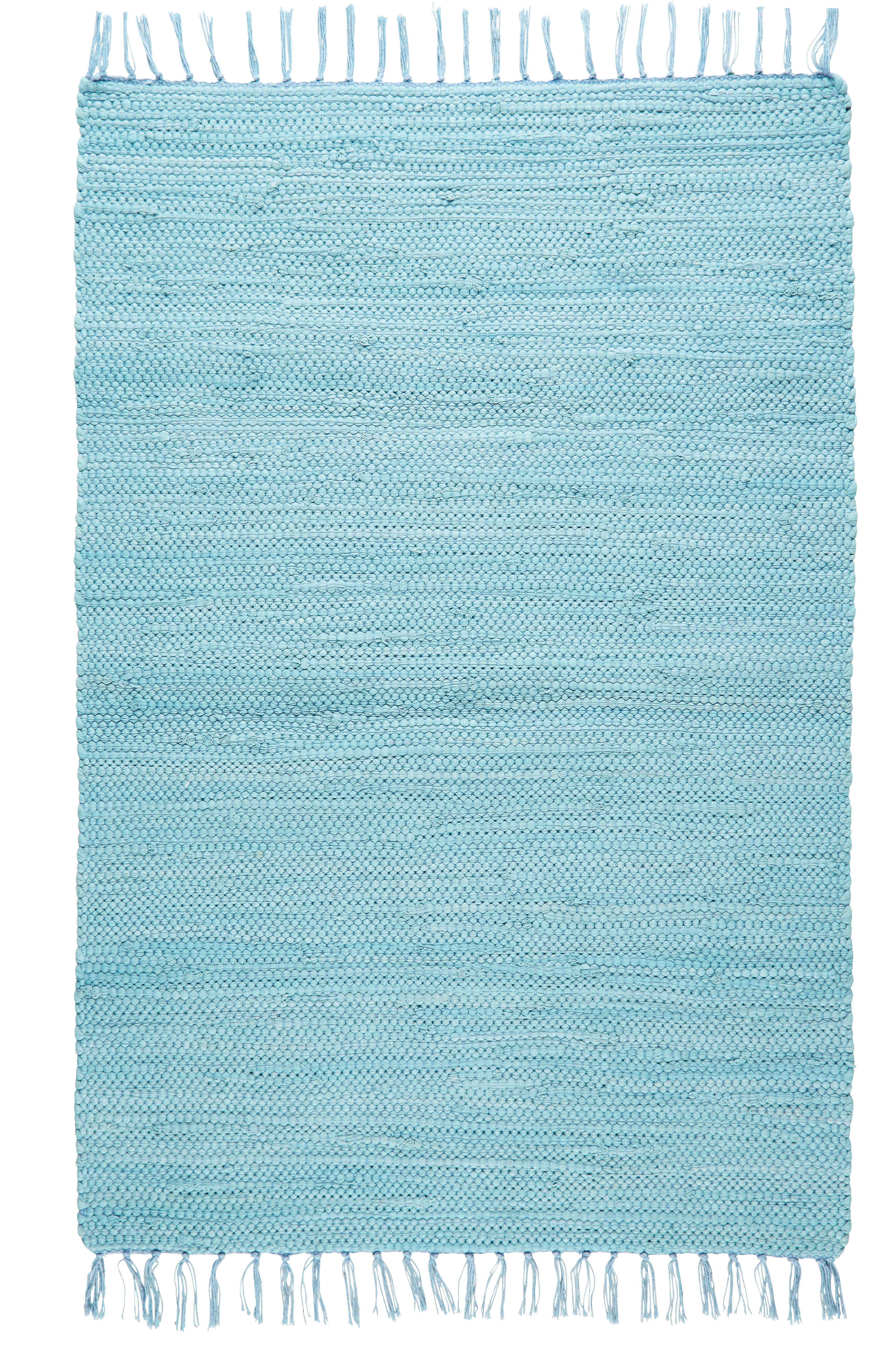 Fleckerlteppich Julia in Hellblau ca. 70x230cm - Hellblau, ROMANTIK / LANDHAUS, Textil (70/230cm) - Mömax modern living