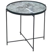 Masă auxiliară MIRELLA 2 - negru, Modern, sticlă/metal (40/40/40cm) - Modern Living