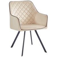 Karosszék Amber 125 - bézs/szürke, Modern, textil/fém (58/85/64,5cm) - Kayoom