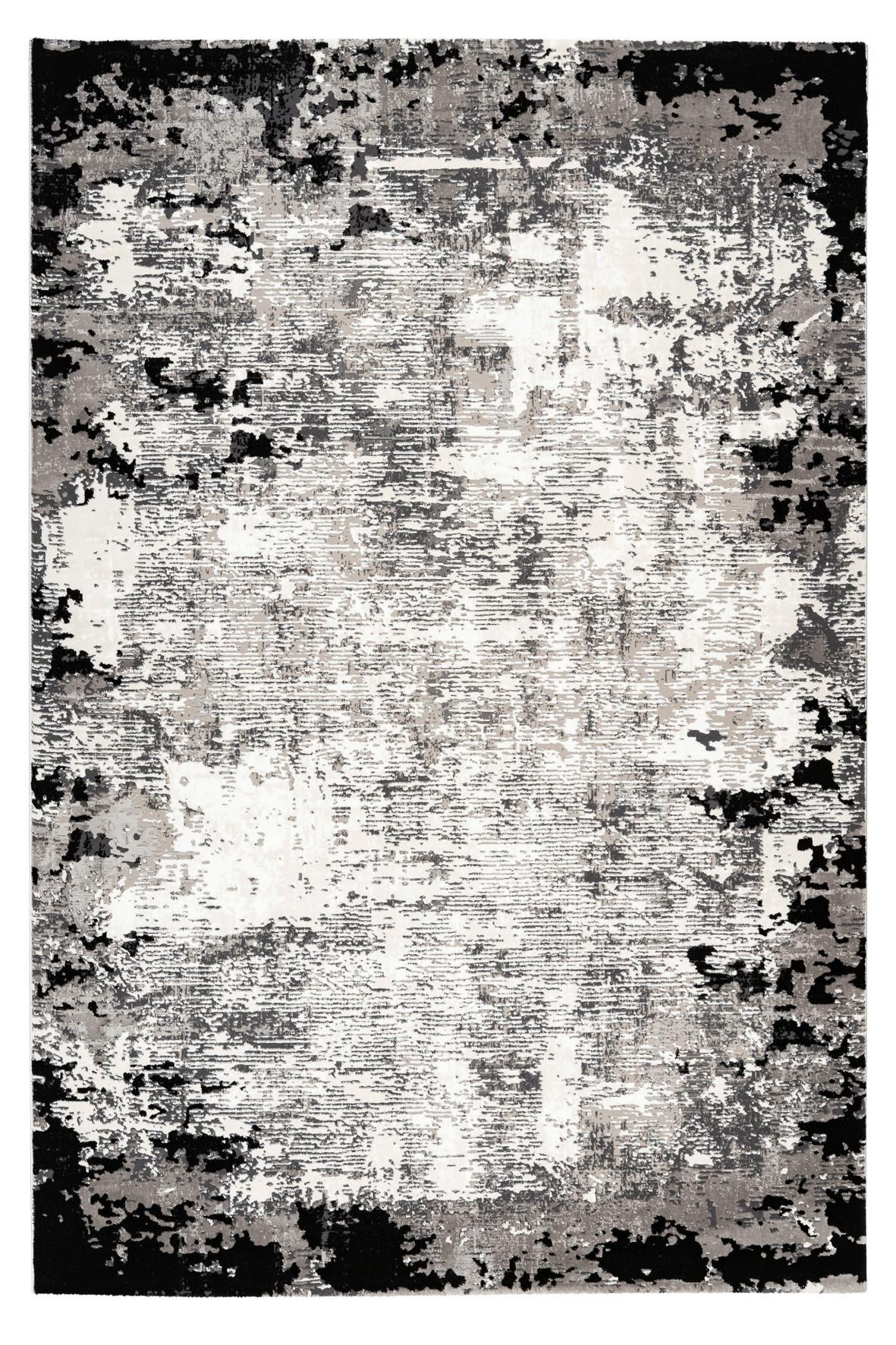 Webteppich My Opal - Weiss/Schwarz, Design, Textil (120/170cm)