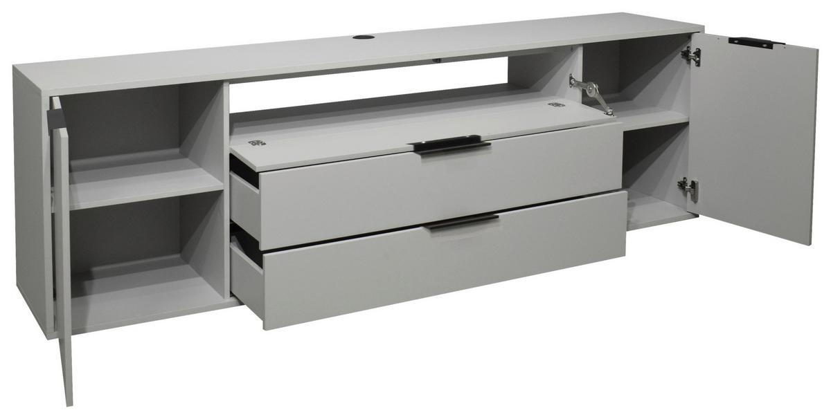 Lowboard in Grau - Grau, MODERN (216/67/45cm) - Premium Living