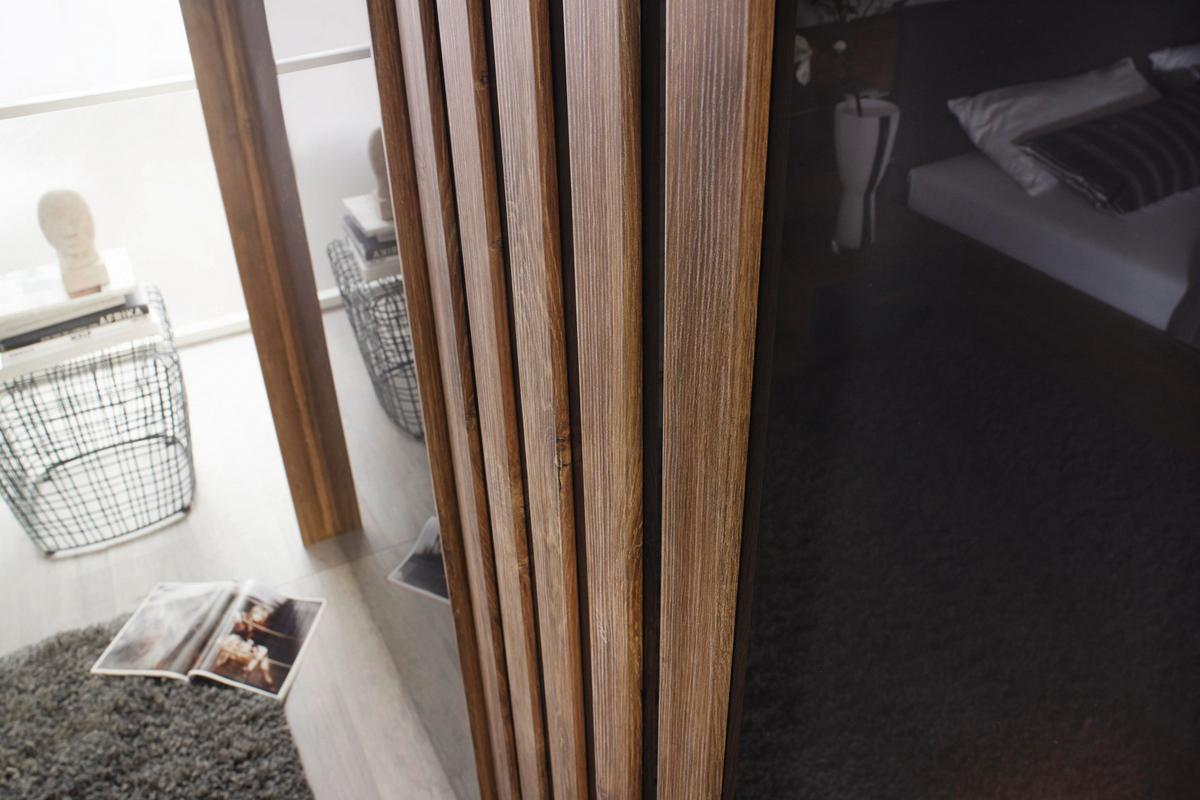 Ormar S Kliznim Vratima Mosbach - siva/boje hrasta, Design, staklo/drvni materijal (226/210/62cm) - MID.YOU