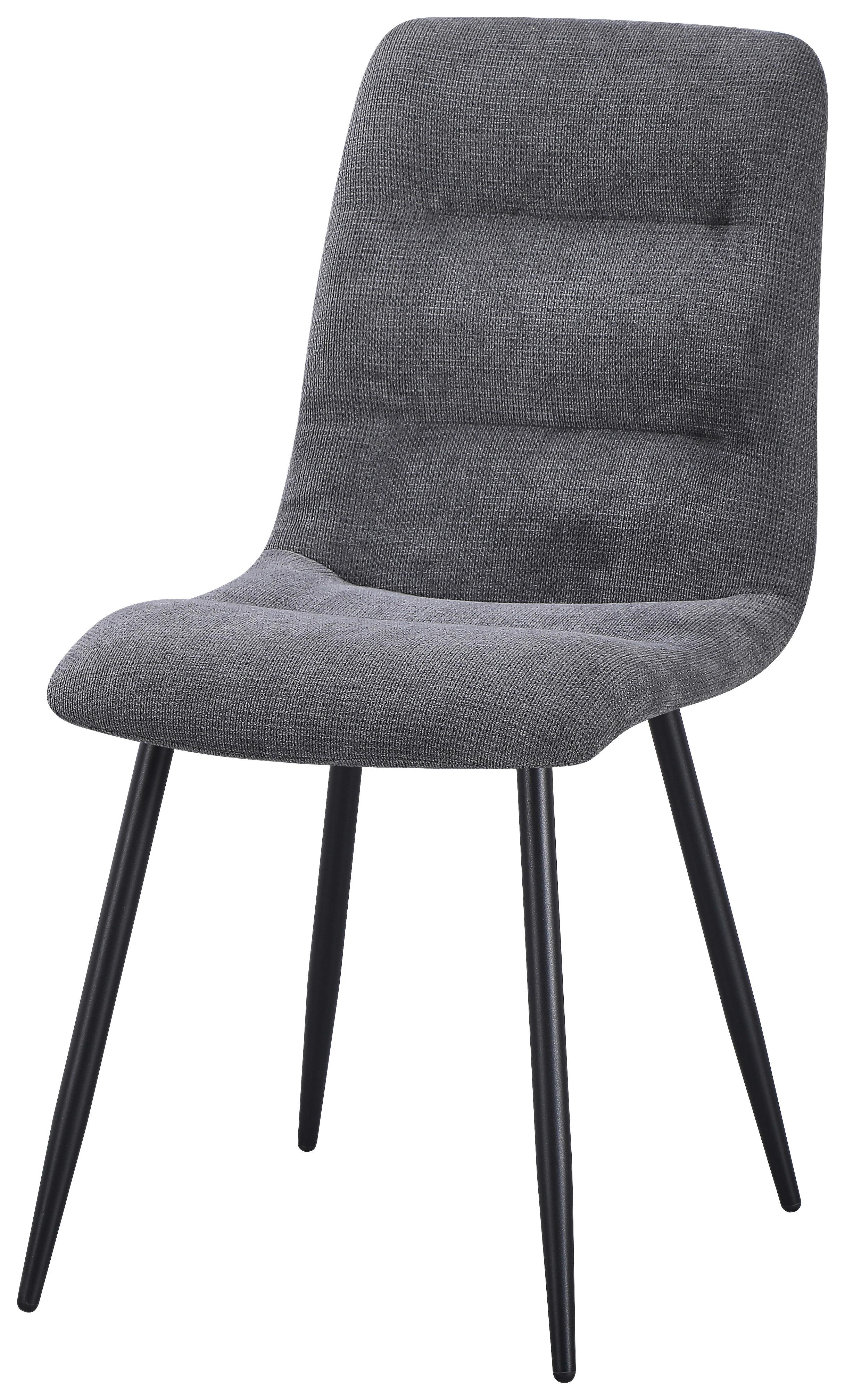 Scaun TINA - negru/gri, Modern, metal/textil (45/86/58cm) - Based