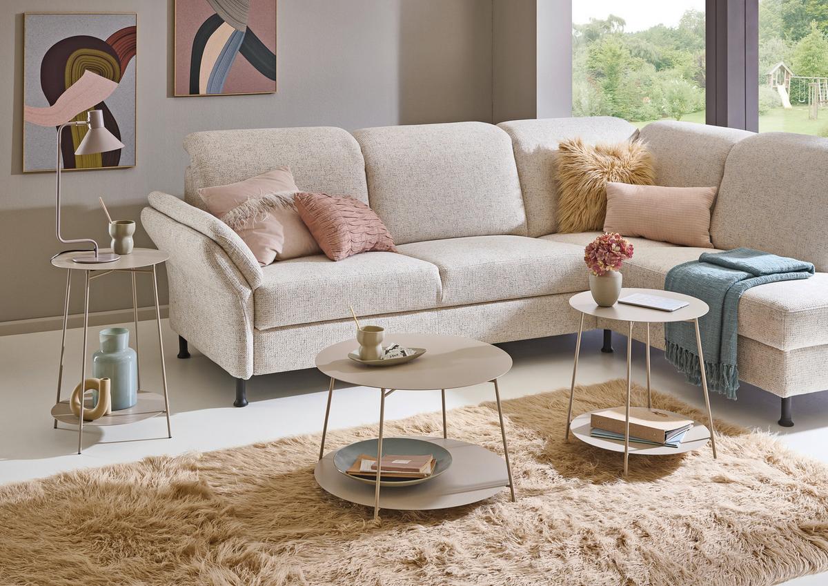 STOLIK BOCZNY ENNO 2 - kaszmir, Trend, metal (50/50cm)