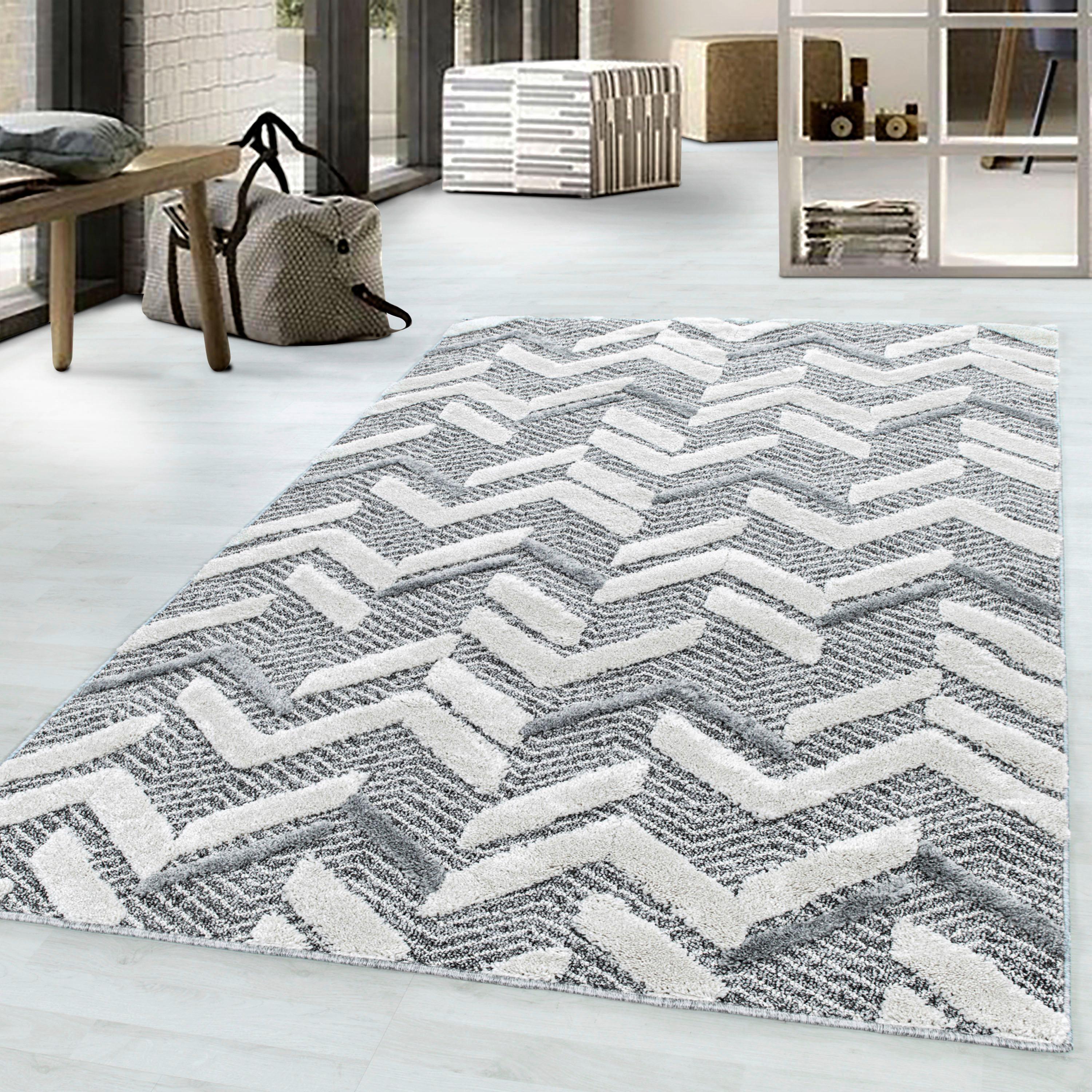 Webteppich Pisa Grau ca. 80x250cm - Grau, KONVENTIONELL, Textil (80/250cm)