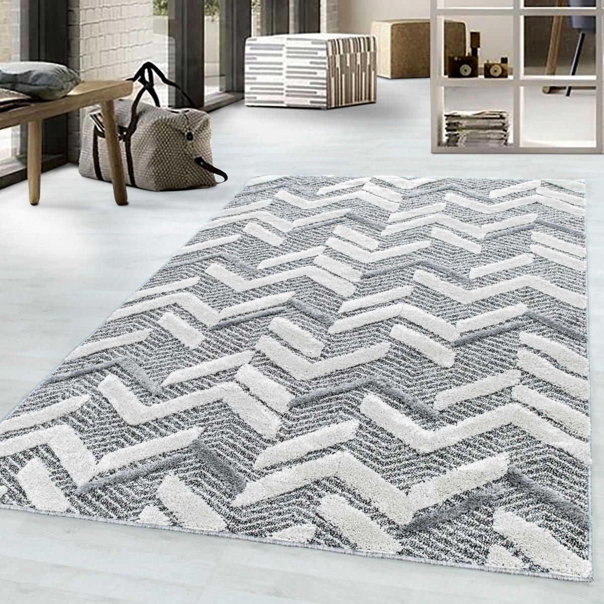 Webteppich Pisa Grau ca. 80x250cm - Grau, KONVENTIONELL, Textil (80/250cm)
