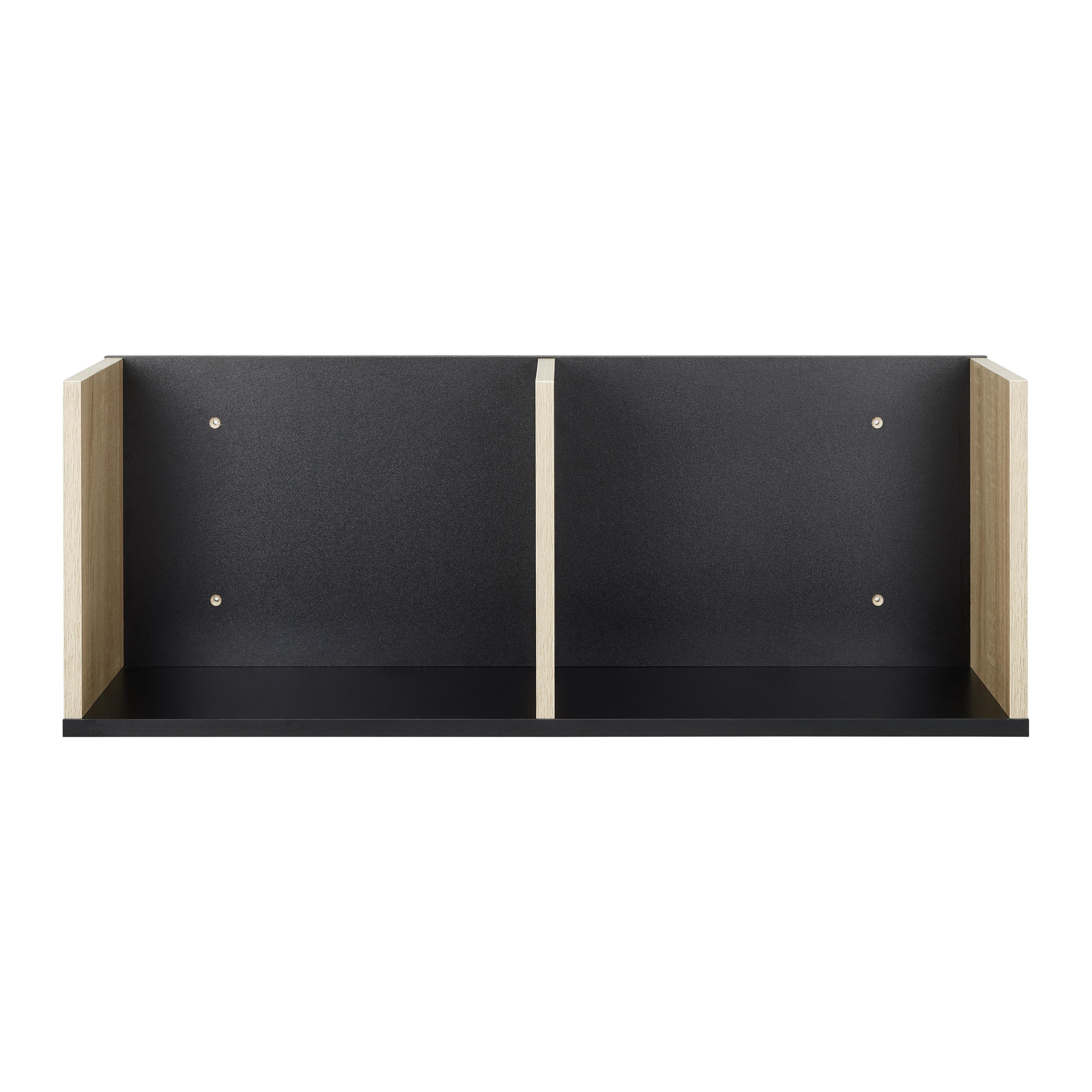 Regal "Lori", natur/schwarz - Schwarz/Naturfarben, MODERN (80/29,5/29,5cm) - Bessagi Home