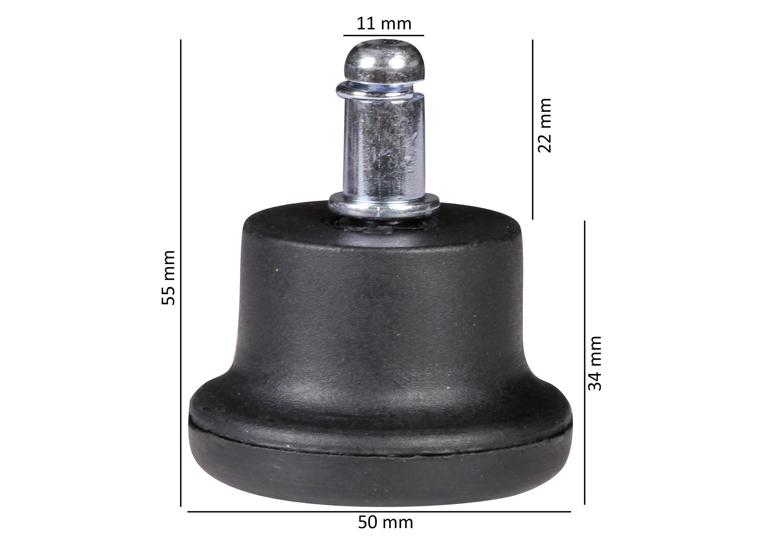 Drsnik Za Pisarniški Stol Spm1.915 - črna, Basics, umetna masa (5cm) - MID.YOU