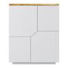 BYRÅ CARLOS - vit/ekfärgad, Modern, trä (100/122/42cm) - Bessagi Home