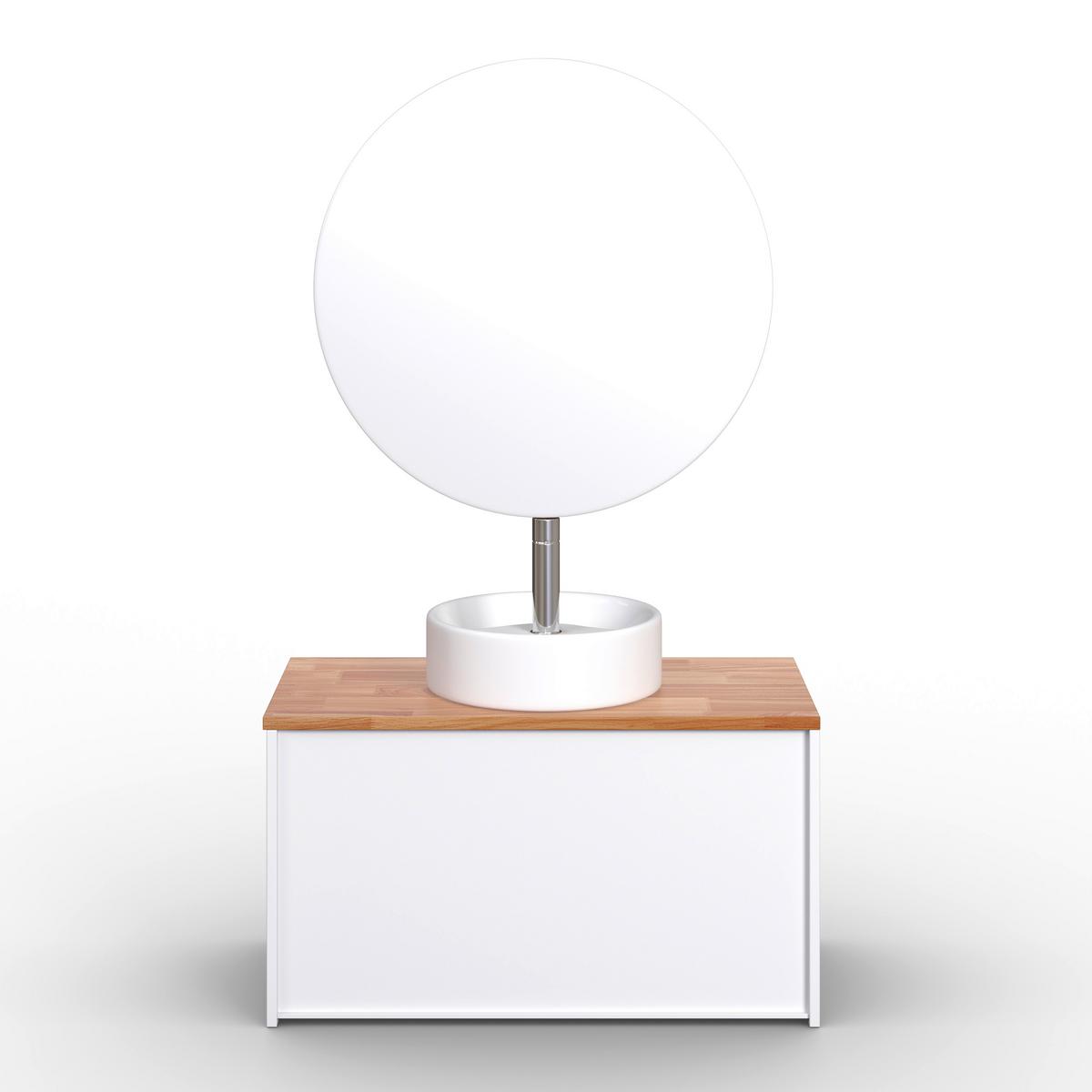 Kupaonica Davina - bijela/boje hrasta, Moderno, staklo/drvni materijal - Bessagi Home