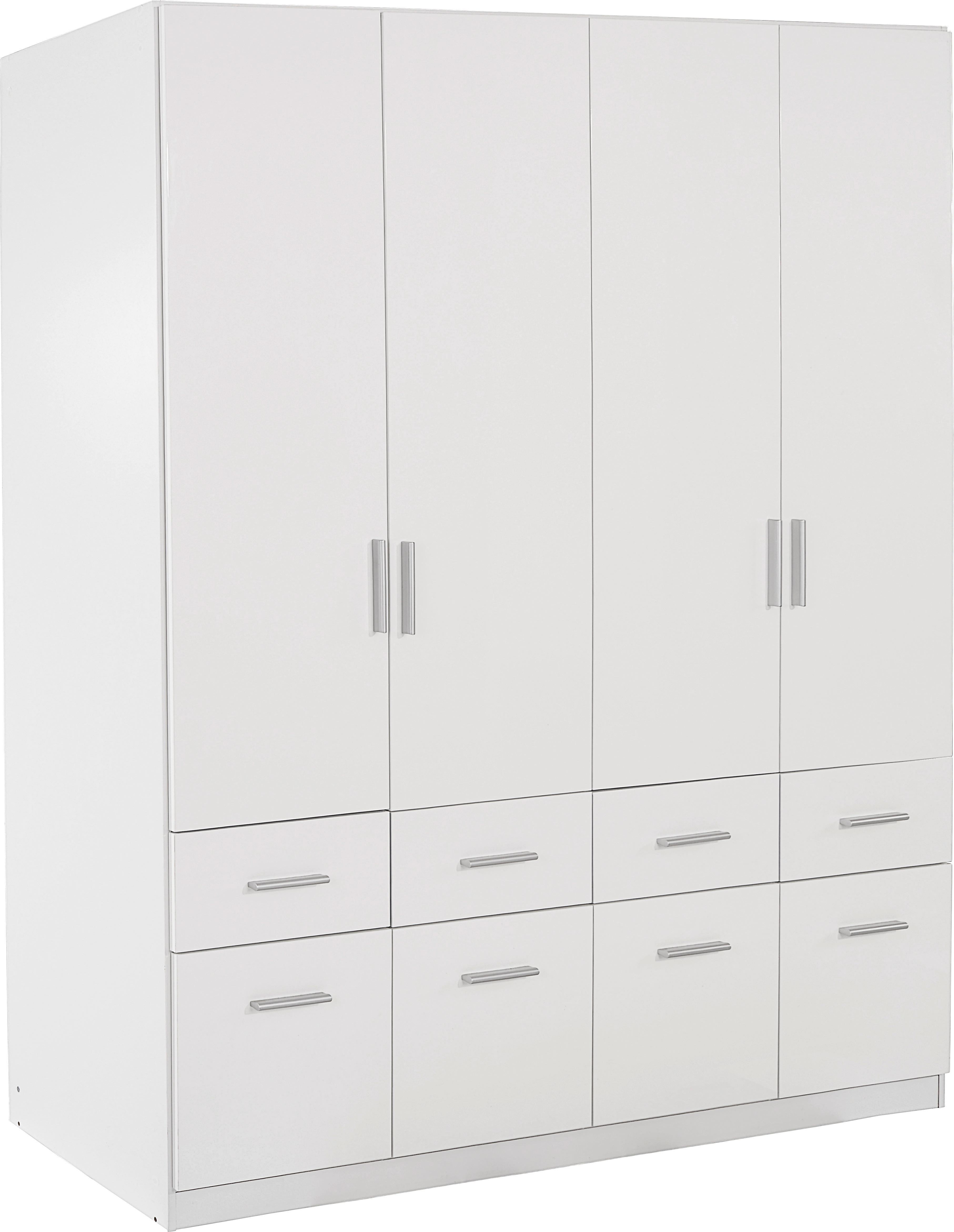 Omara Za Oblačila Celle - aluminij/bela, Moderno, umetna masa/les (181/197/54cm) - Premium Living