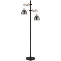 STEHLEUCHTE 15628-2S - Schwarz/Naturfarben, Natur, Glas/Holz (48/25/168cm) - Globo