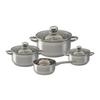 GRYT- OCH KASTRULLSET DARIA -TOP- - klar/silver, Klassisk, metall/glas - Based
