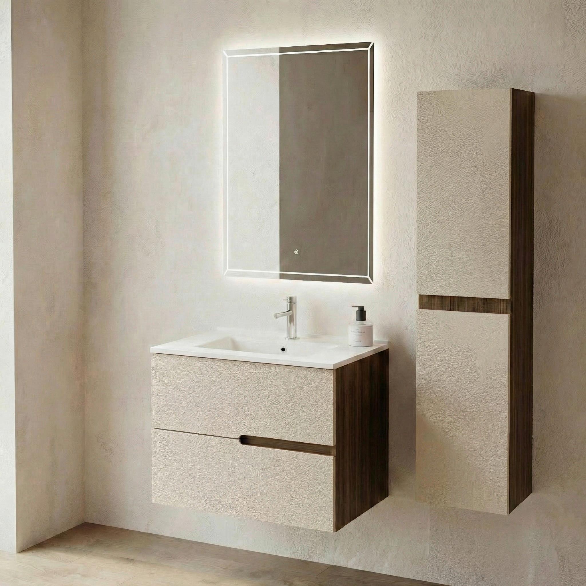 Element Ispod Umivaonika Eva - boje oraha/krem, Moderno, drvni materijal (60/51/46cm)