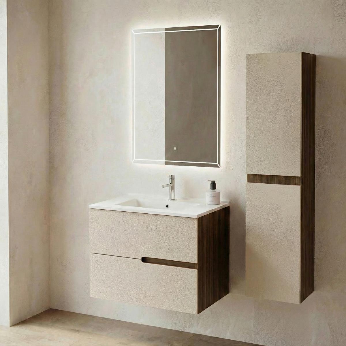 Element Ispod Umivaonika Eva - boje oraha/krem, Moderno, drvni materijal (60/51/46cm)