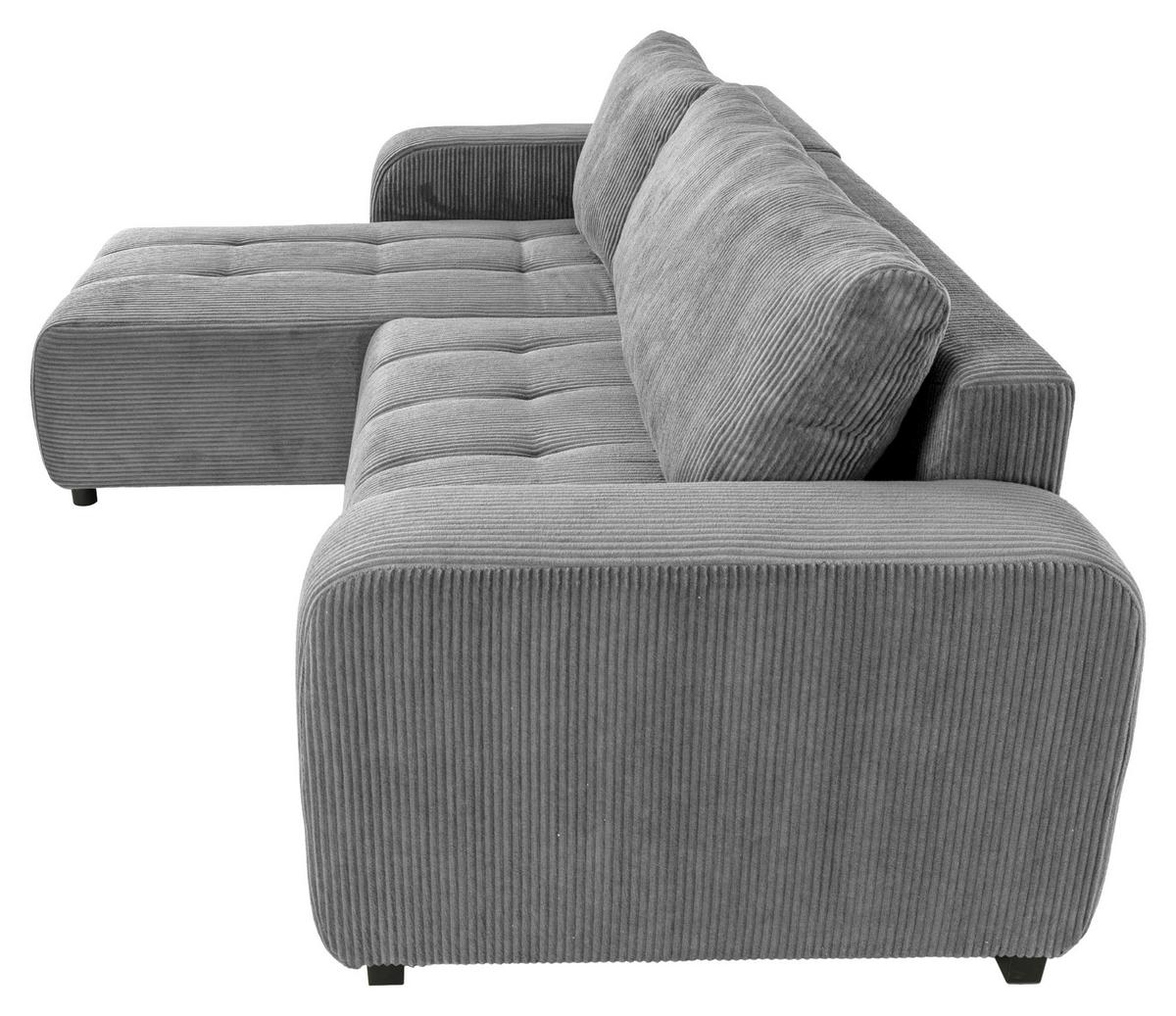 Ugaona Garnitura Marseille - crna/antracit, Trendi, drvo/metal (155/240cm)