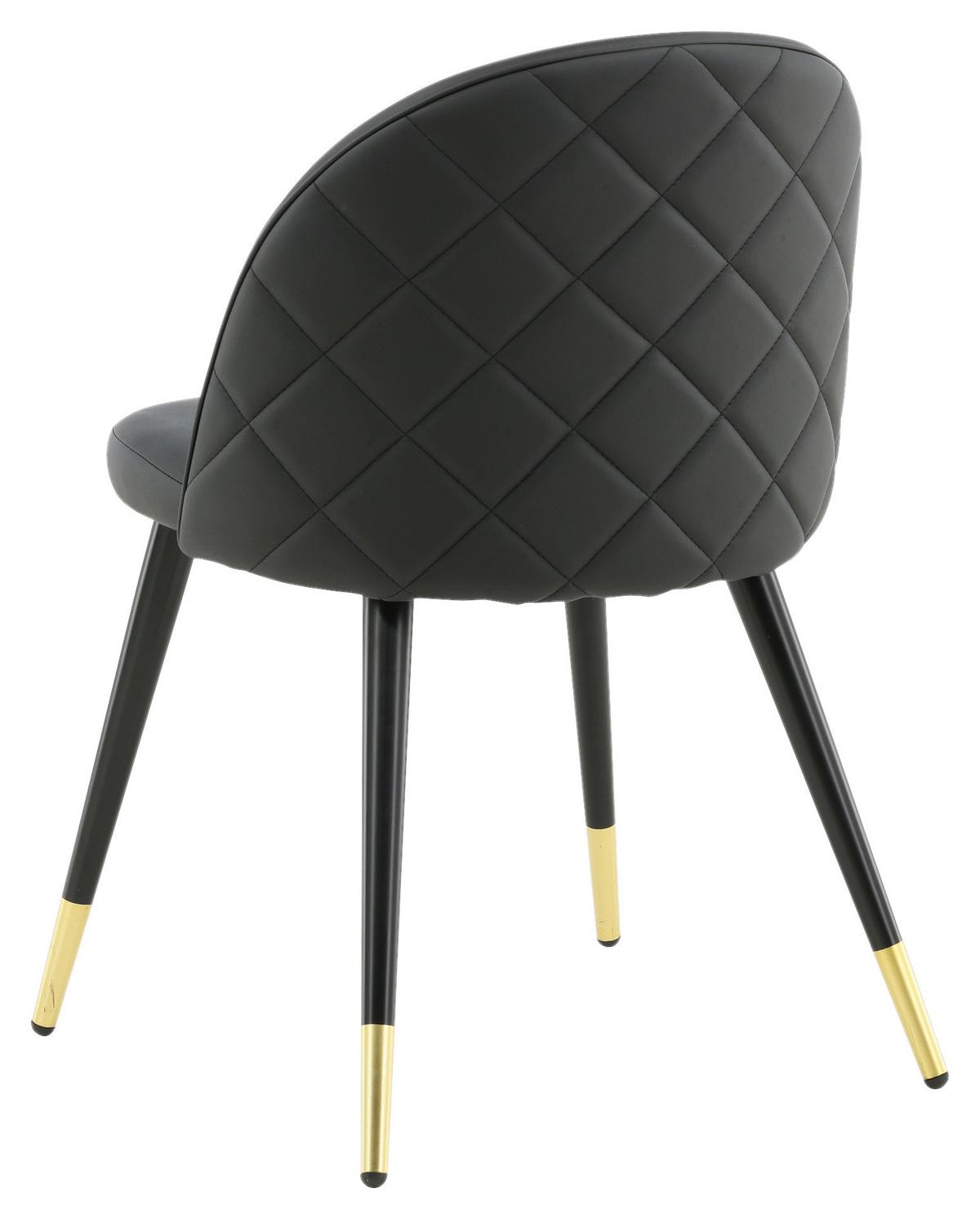 Stuhl Set Velvet VELVET - Schwarz, Design, Textil/Metall (50/77/48cm) - Livetastic