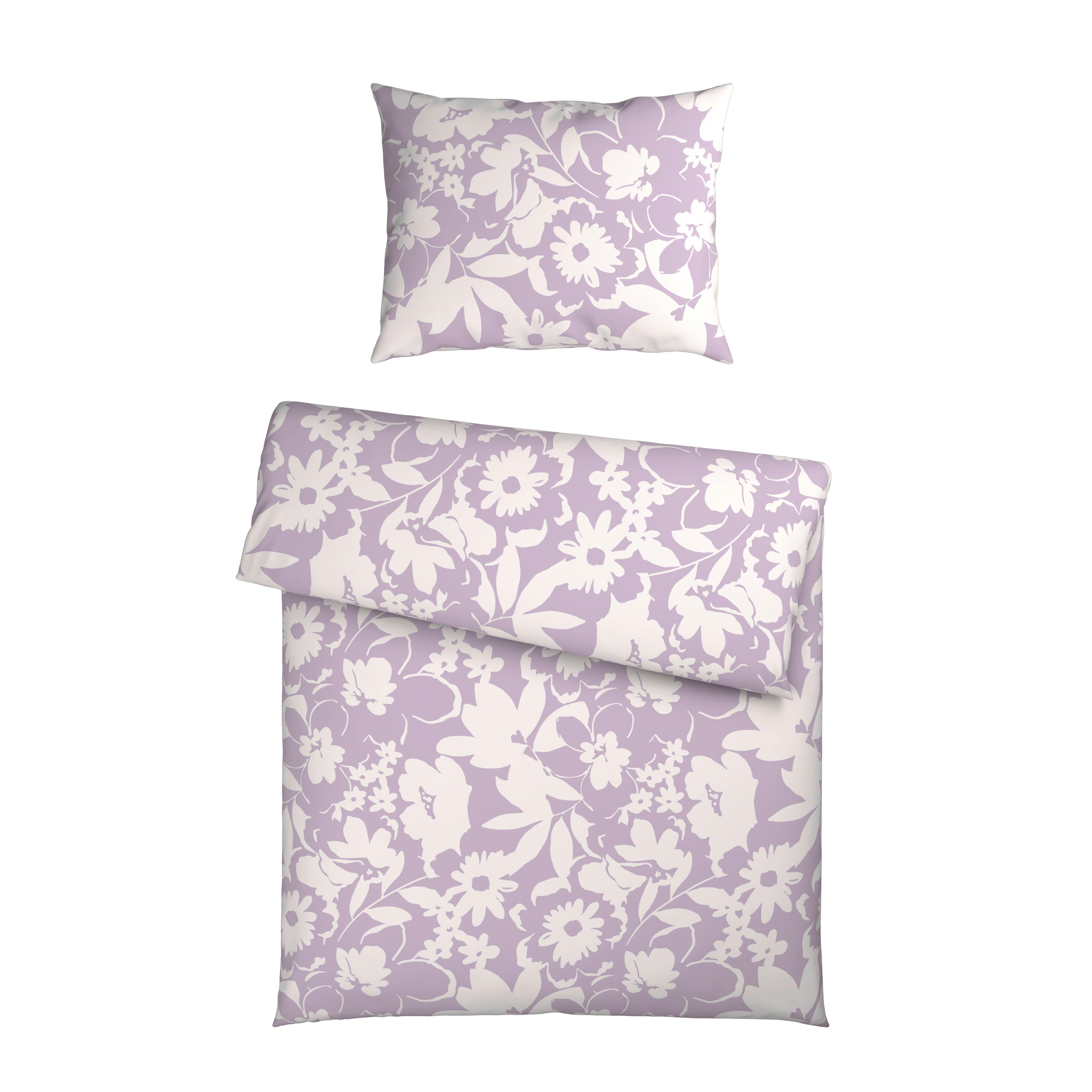 Bettwäsche Floral Flieder ca. 140x200cm - Flieder, Textil (140/200cm) - Mömax