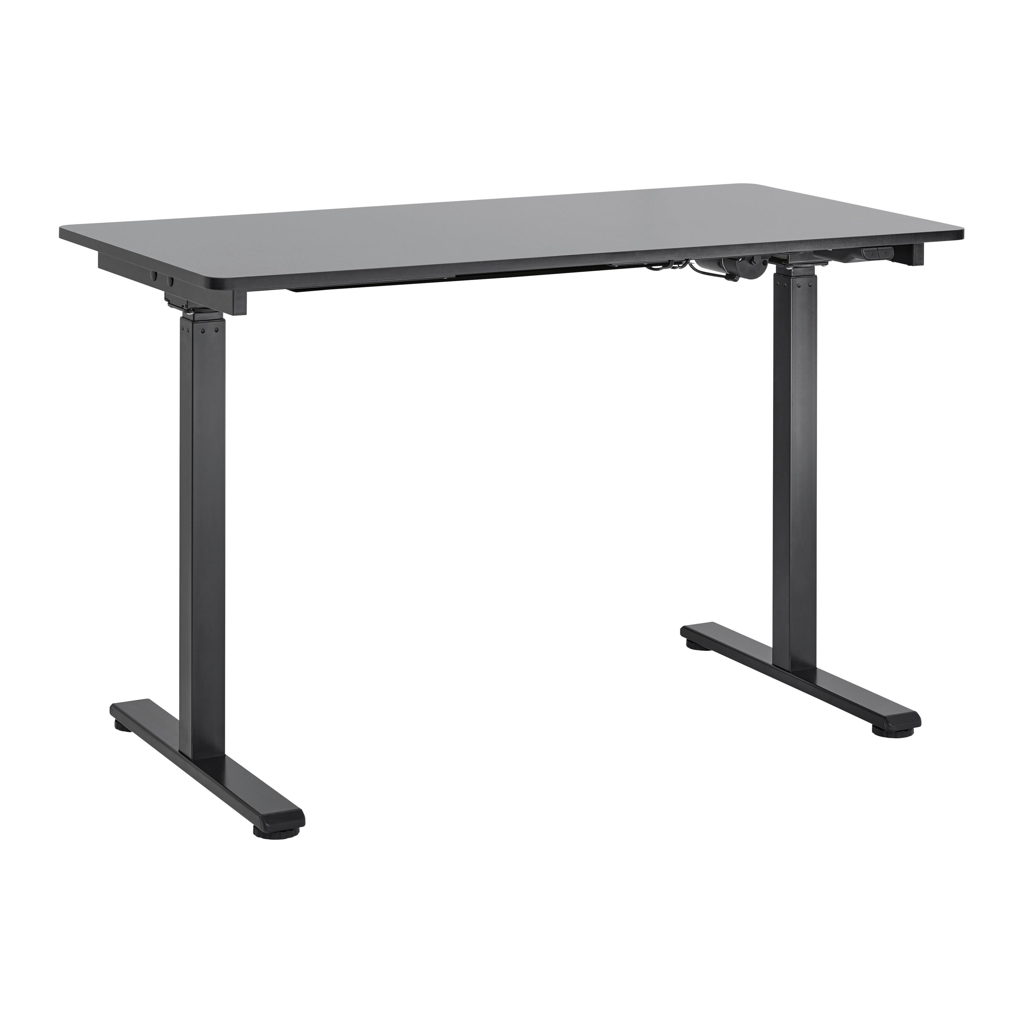 BIURKO ROMINA - czarny, Modern, metal/drewno (120/59/73,1-123,1cm) - Bessagi Home