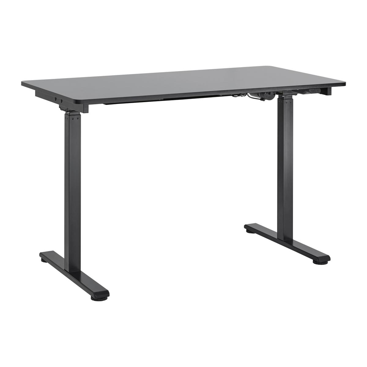 BIURKO ROMINA - czarny, Modern, metal/drewno (120/59/73,1-123,1cm) - Bessagi Home