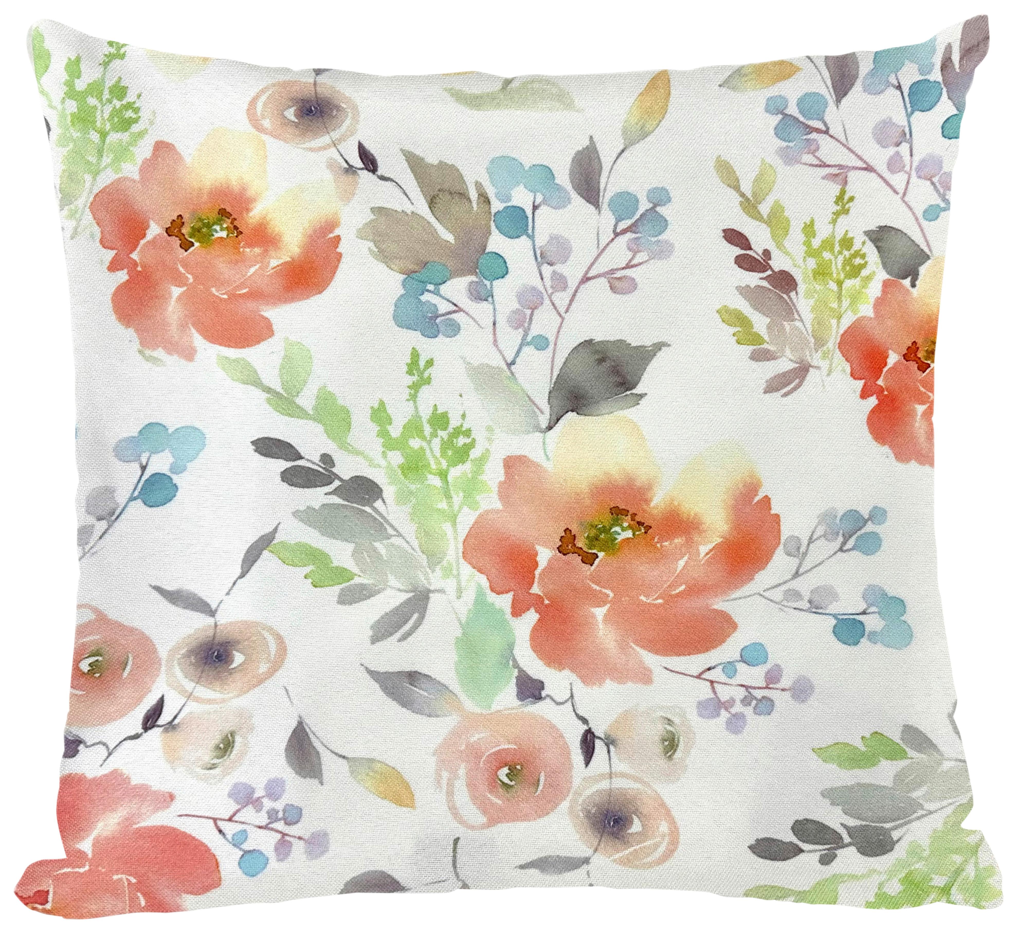 Kissenhülle Floral Multicolor ca. 45x45cm - Multicolor, Textil (45/45cm)