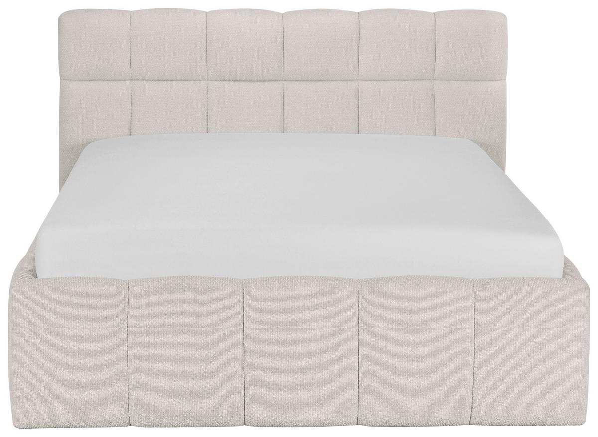 Polsterbett Ascona Creme Ca. 140x200cm - Creme/Schwarz, Konventionell, Kunststoff/Textil (140/200cm) - Mömax