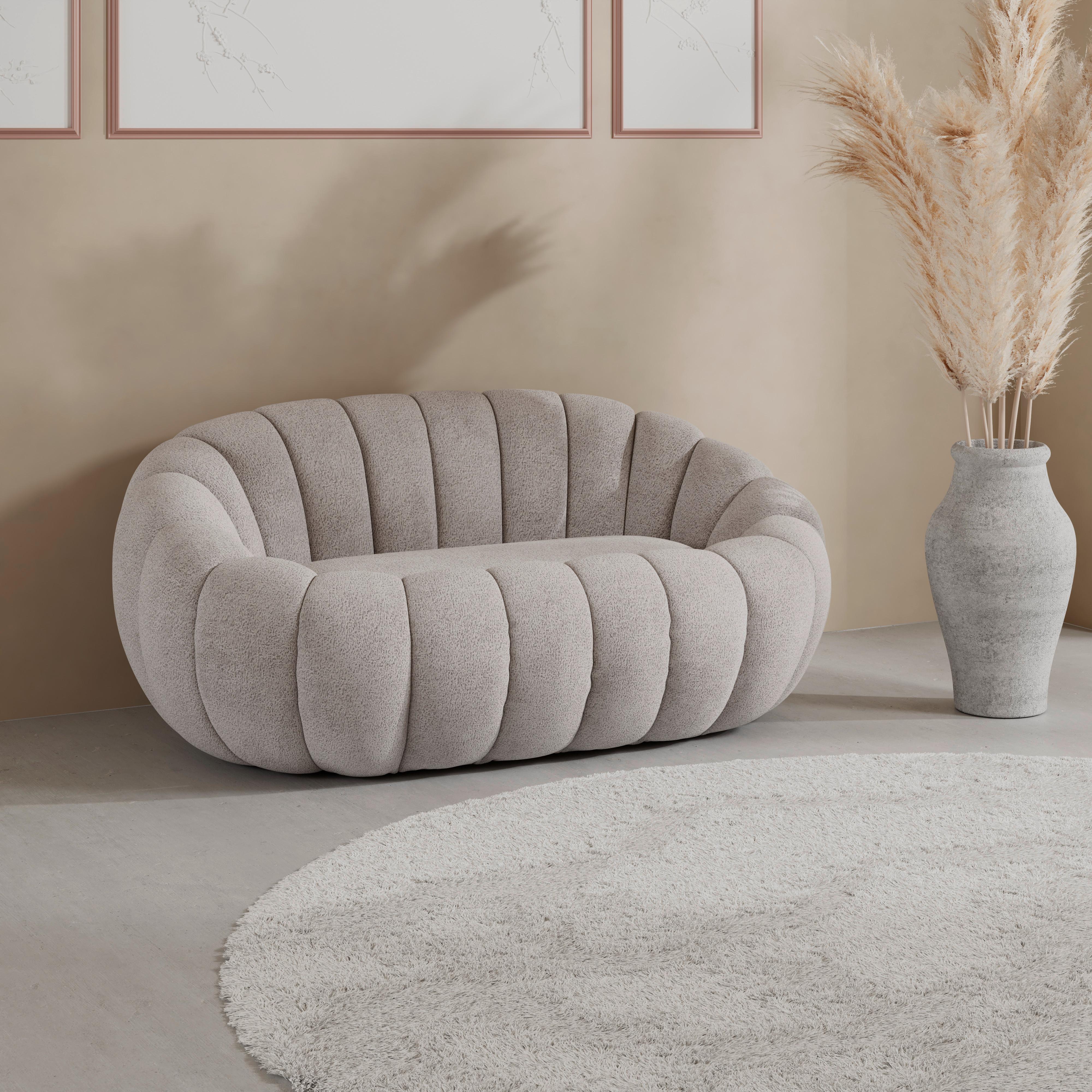 Sofa Lena Chenille Hellgrau - Greige, MODERN, Holz/Textil (150/62/92cm)