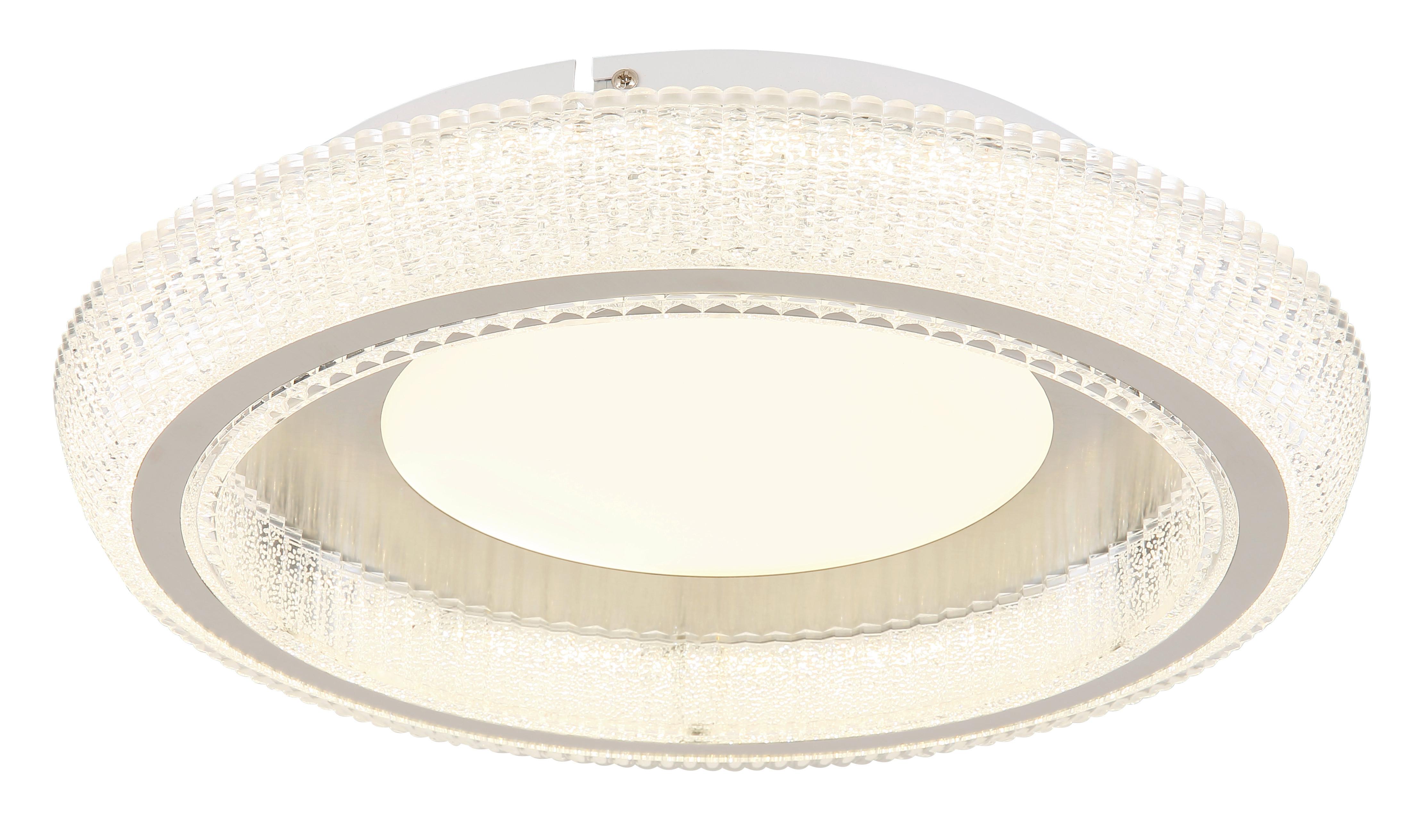 Stropna Led-svetilka Sharper, S Sijalko - barve niklja/bela, Design, kovina/umetna masa (40/8,5cm) - Globo