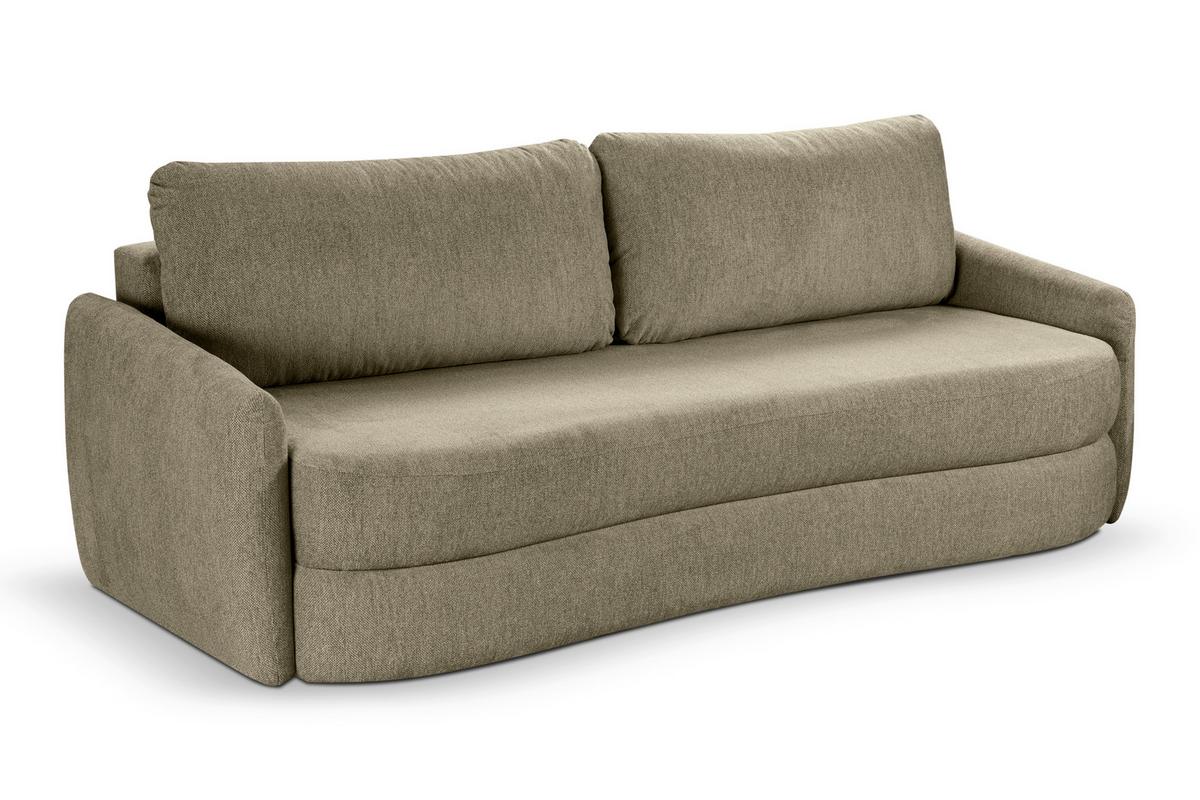 Schlafsofa Diana Grün - Schwarz/Grün, Basics, Holz/Kunststoff (231/93/108cm) - MID.YOU