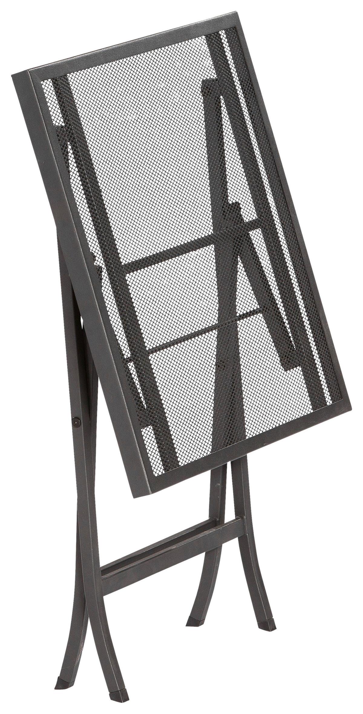 Vrtna Miza Samos, Jeklo, 60x60 - barve grafita, Moderno, kovina (60/60/71cm) - Gardenson