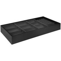 Cutie pentru bijuterii UNIT-L-EXT- - gri, Konventionell, textil/material pe bază de lemn (79,5/43/10,5cm) - Premium Living