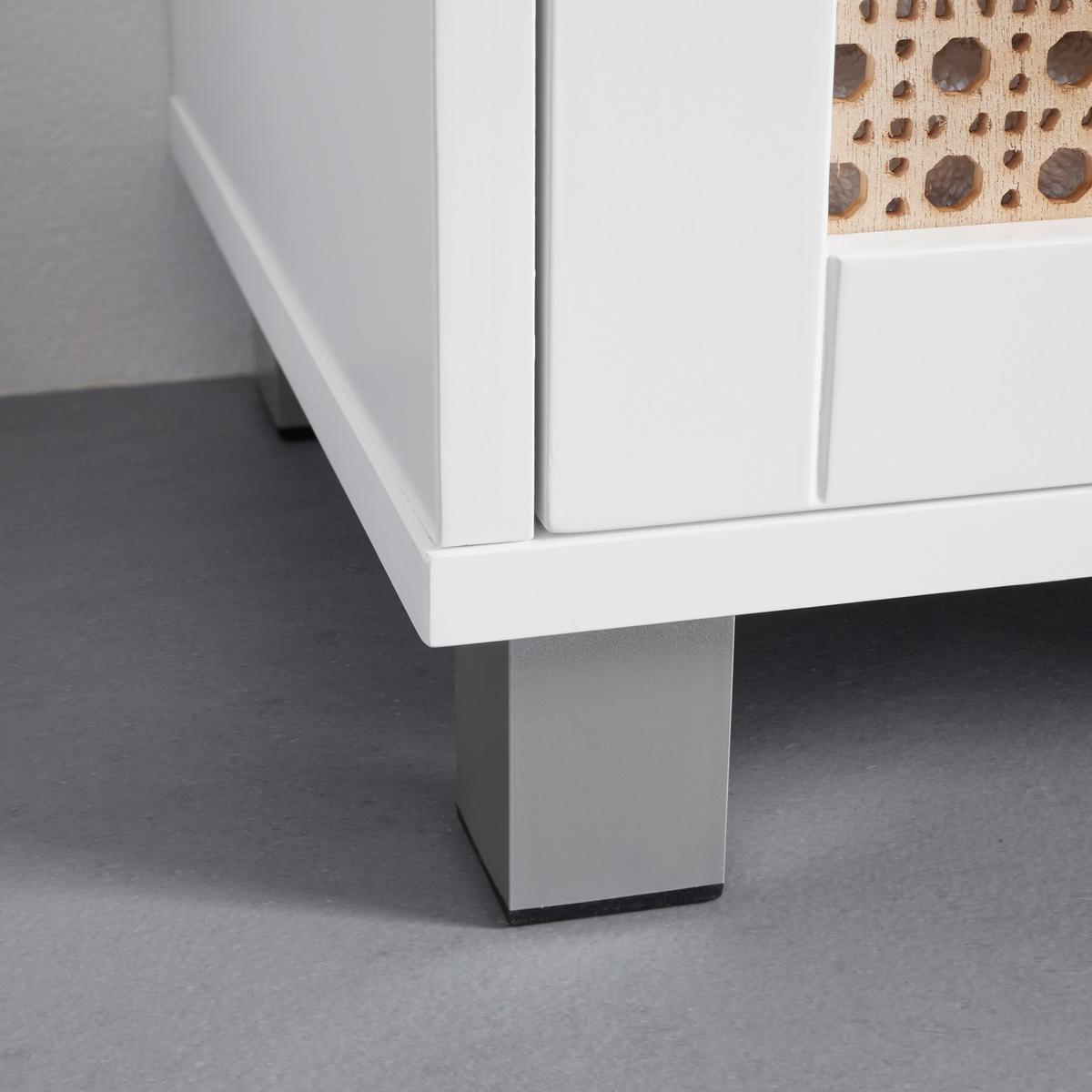 Waschbeckenunterschrank Lisa Natur/Weiß ca. 60x59x30 cm - Naturfarben/Weiß, MODERN, Holzwerkstoff/Kunststoff (60/59/30cm) - Bessagi Home