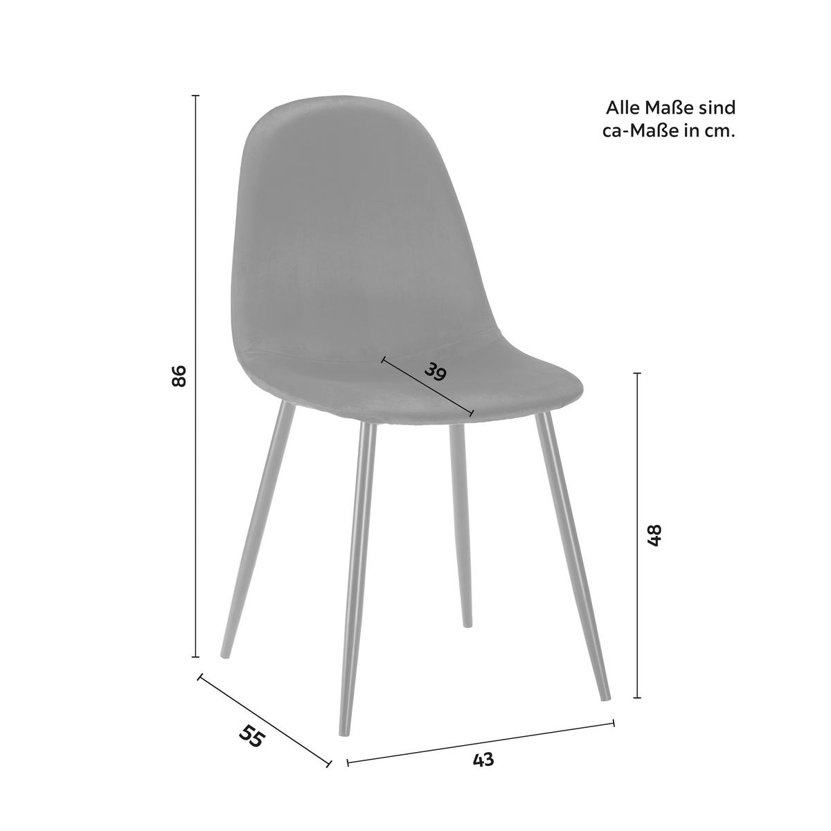 Stol Lio, Črna, Žamet - črna, Moderno, kovina/tekstil (43/86/55cm) - Bessagi Home