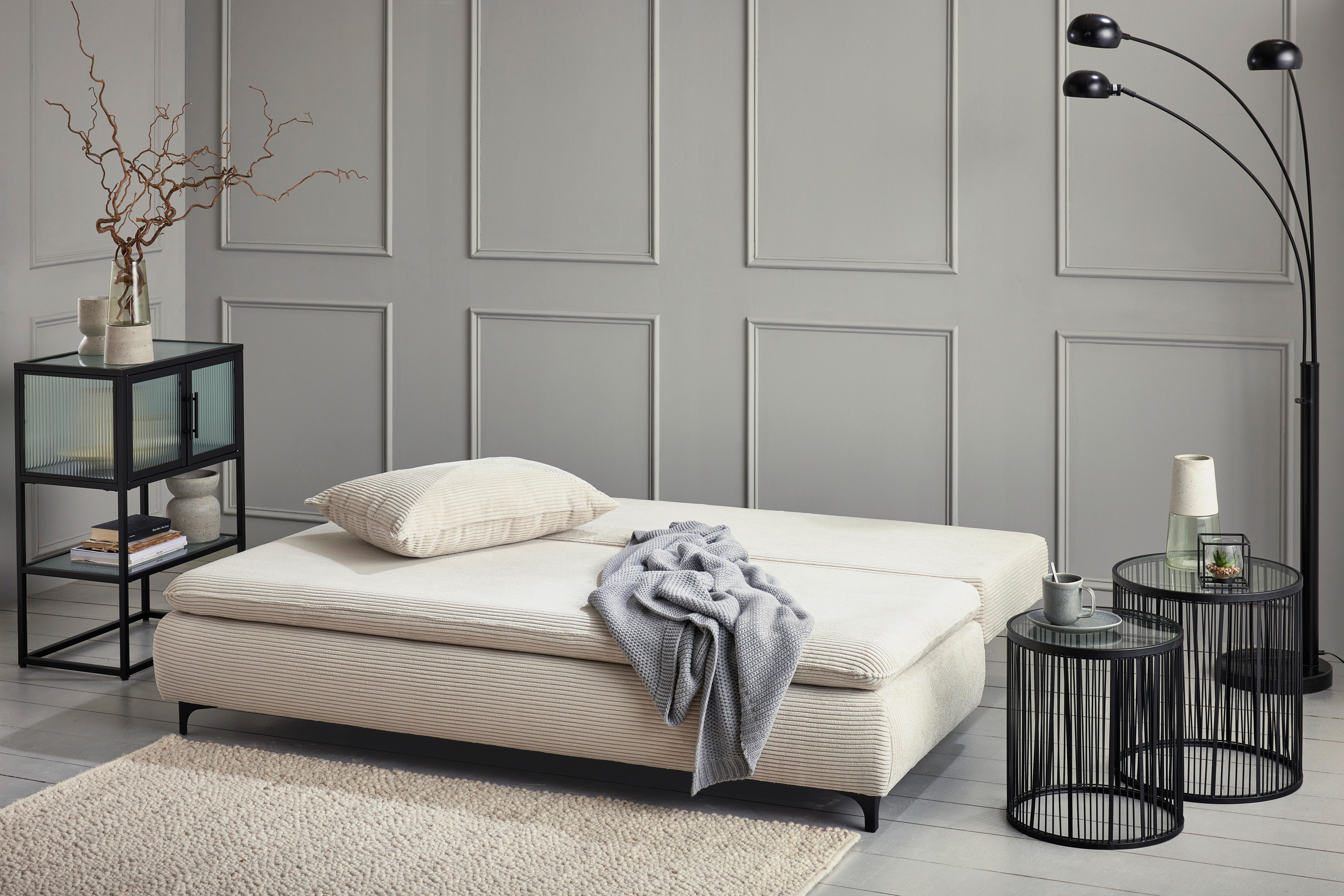 CANAPEA EXTENSIBILĂ PASSO - crem/ecru, Modern, textil (202/73/97cm) - Modern Living