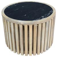 Măsuță de cafea SWAY -TREND- - culoare natur/negru, Modern, lemn/metal (60/40cm) - Premium Living