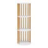 HYLLA ZORA -EXKLUSIV- - vit/naturfärgad, Modern, trämaterial/naturmaterial (40/114/40cm) - Mömax