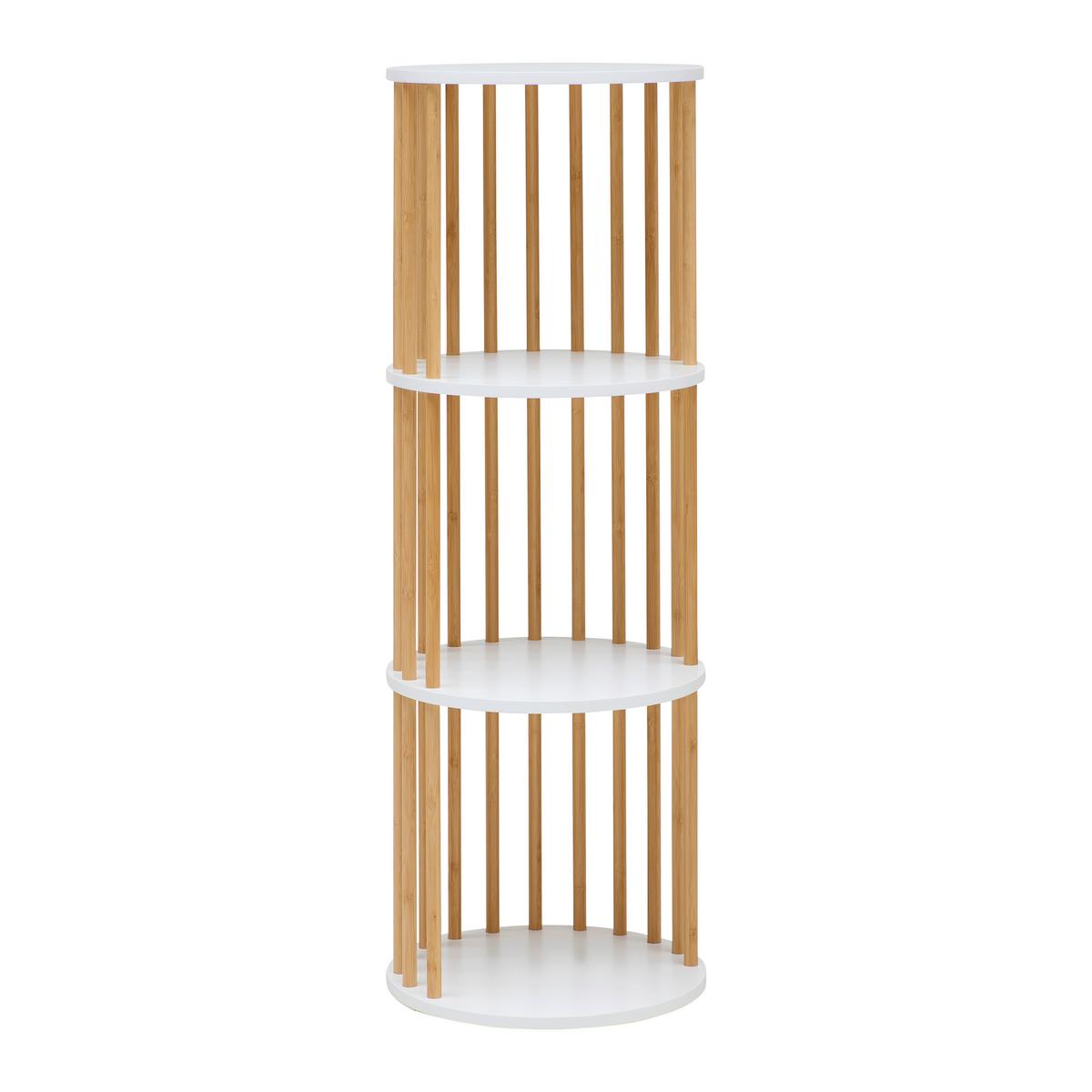 Polc Zora - natúr színű/fehér, Modern, faalapú anyag/természetes anyagok (40/114cm) - Mömax