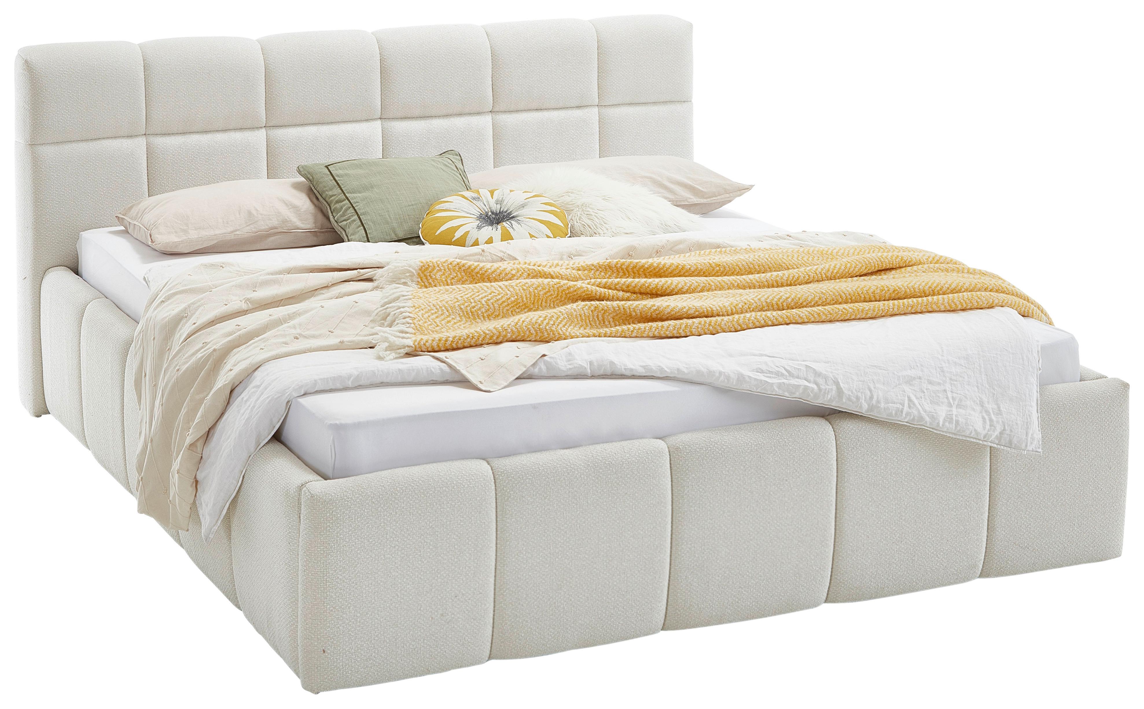 STOPPAD SÄNG ASCONA -EXKLUSIV- -BASED- - svart/cremefärgad, Klassisk, textil/plast (180/200cm) - Based