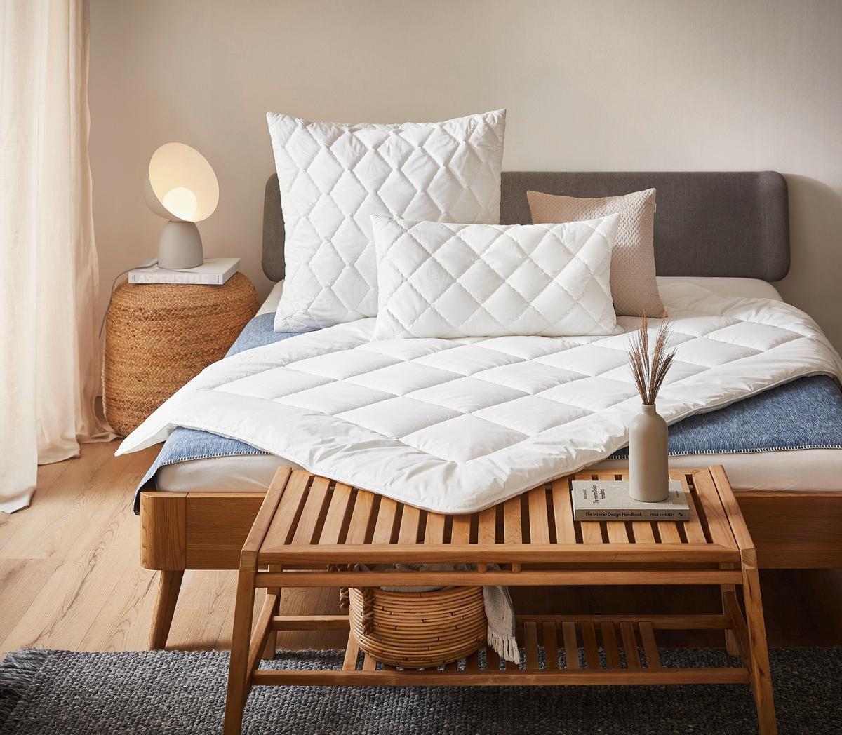 KOŁDRA CAŁOROCZNA ALCANDO UNO - szampanowy, Basics, tkanina (135/200cm) - Billerbeck