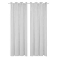 ZASŁONA NA PRZELOTKACH SOFTY 2 SZTUKI - szary, Basics, tkanina (140/160cm)