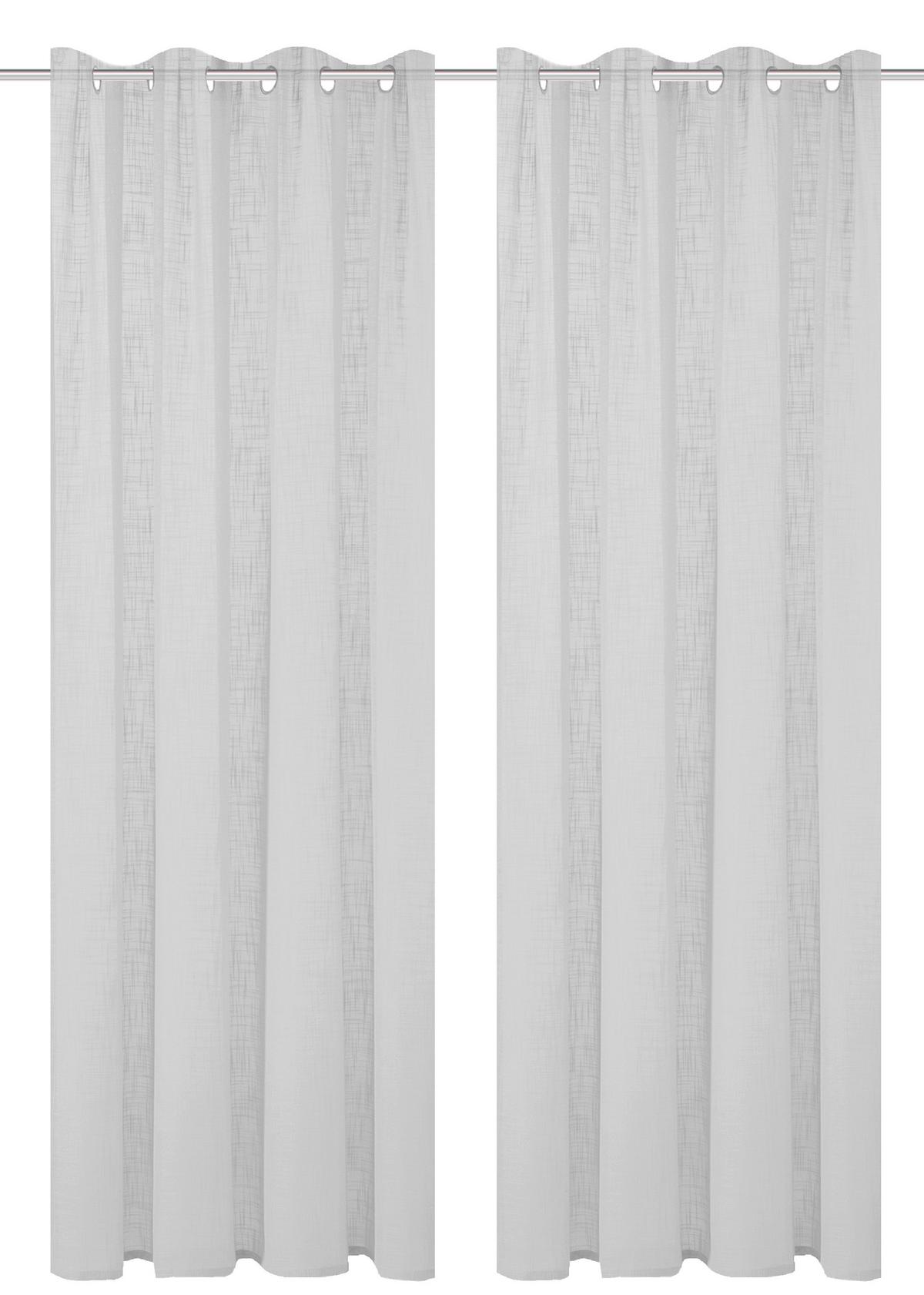 ZASŁONA NA PRZELOTKACH SOFTY 2 SZTUKI - szary, Basics, tkanina (140/160cm)